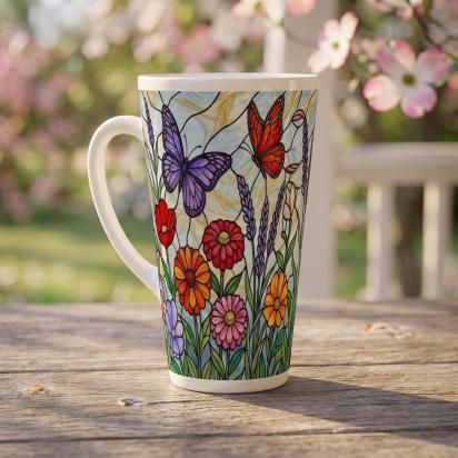 Latte 17oz Ceramic Mug - Coffee or Tea Cup, Extra Tall
