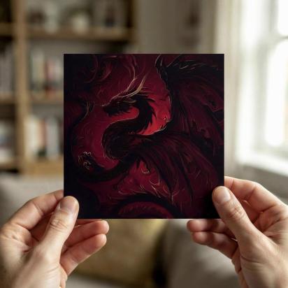 Dragon - Greeting Cards, Birthday Card, Large Notecards