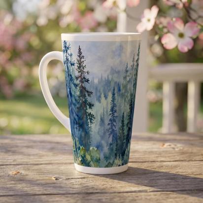 Latte 17oz Ceramic Mug - Coffee or Tea Cup, Extra Tall