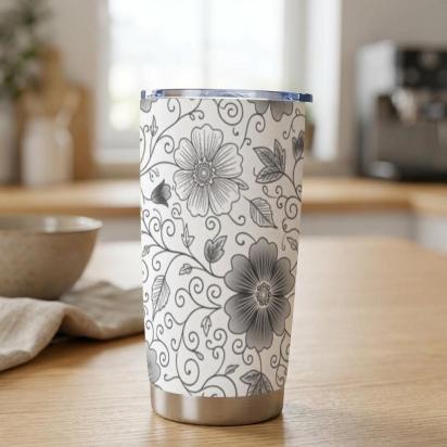 Travel Mug, Stainless Steel, 20 oz Insulated Cup